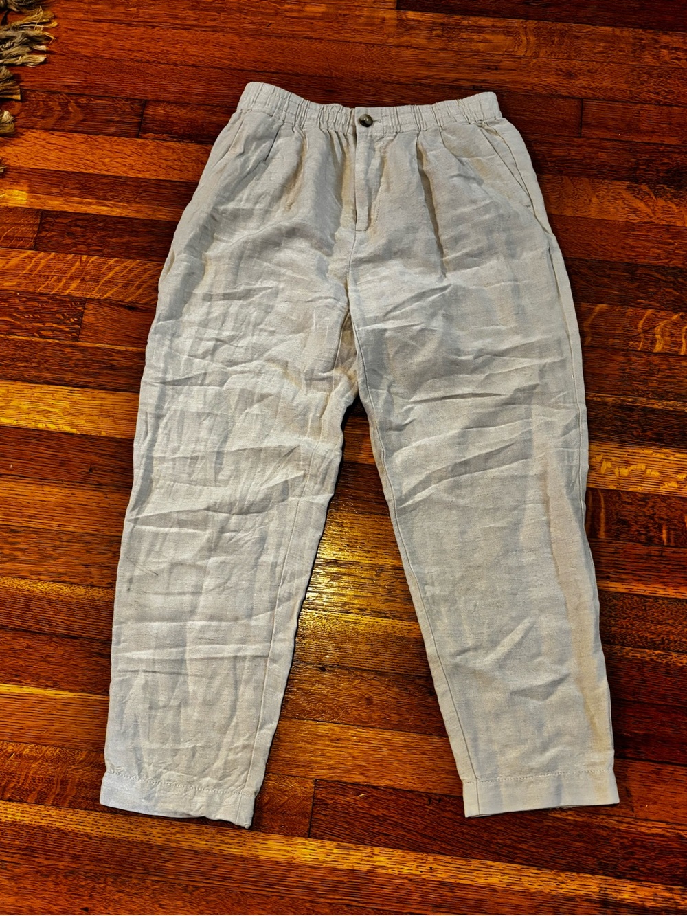 Madewell Linen Blend Cropped Pants